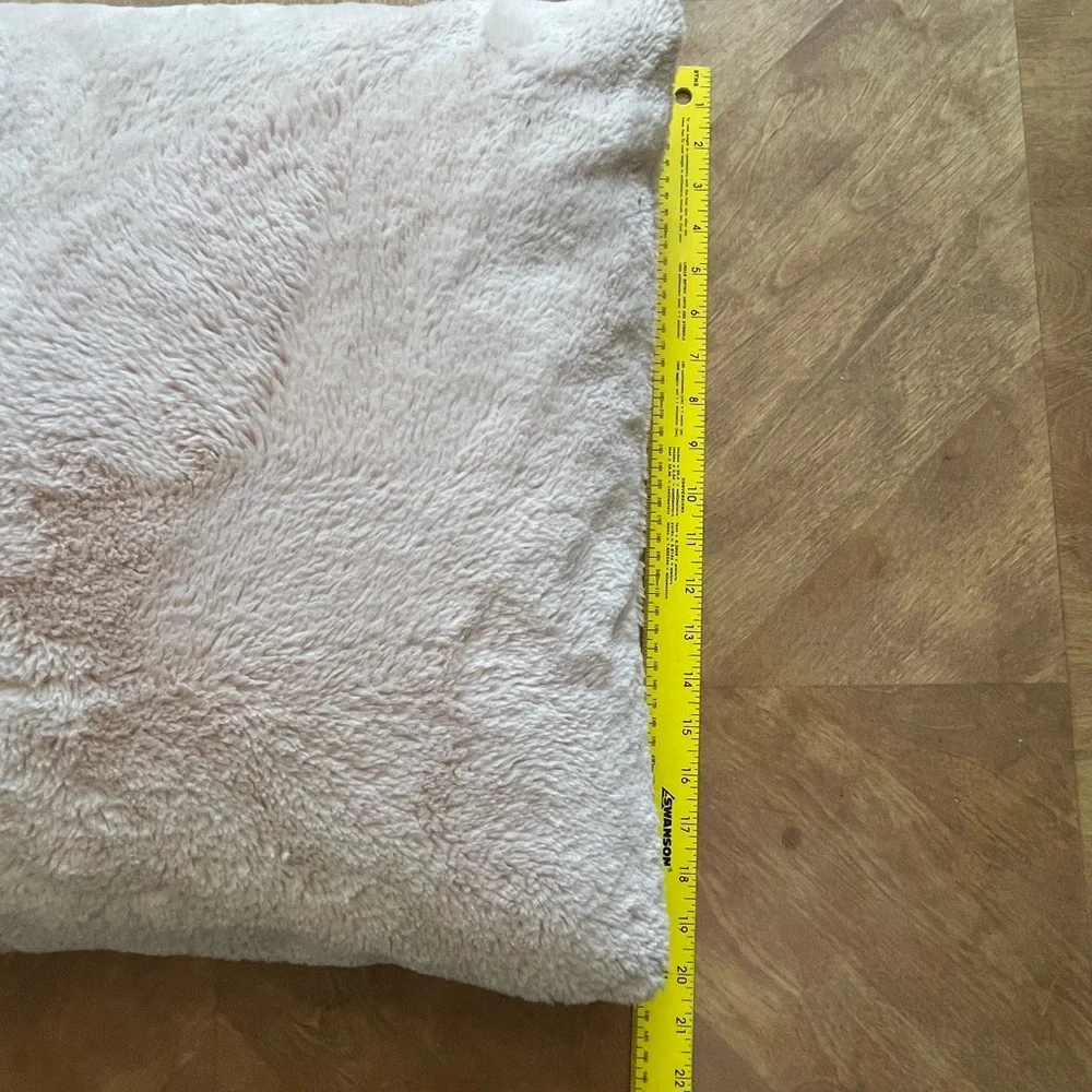 IKEA Pink Plush Pillow with Insert – 20”x20” – Elegant Home Decor